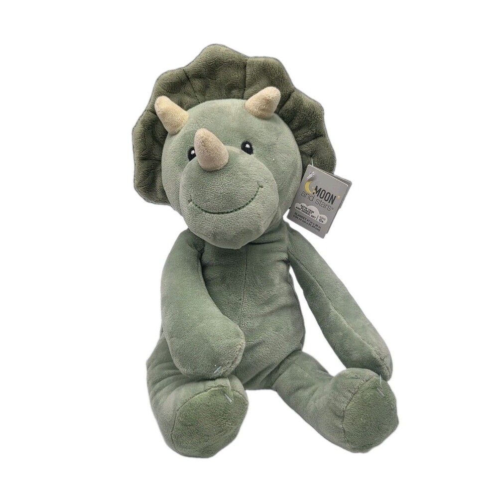 Moon And Stars Green Plush Dinosaur Baby Toy